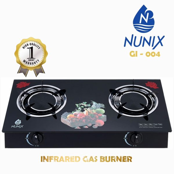 Nunix 2 Burner Glass Infrared Stove GI-004