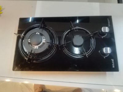 Bolesi hob 2 burners inbuilt gas glass tampared hod @10000