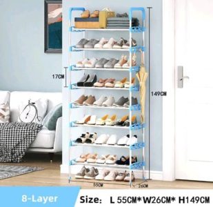 Shoe rack 8 layer black