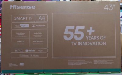 Hisense 43" Smart TV A4 Series @ 25,000