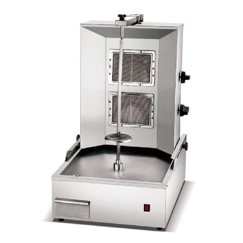 Commercial gas shawarma machine 2 burner